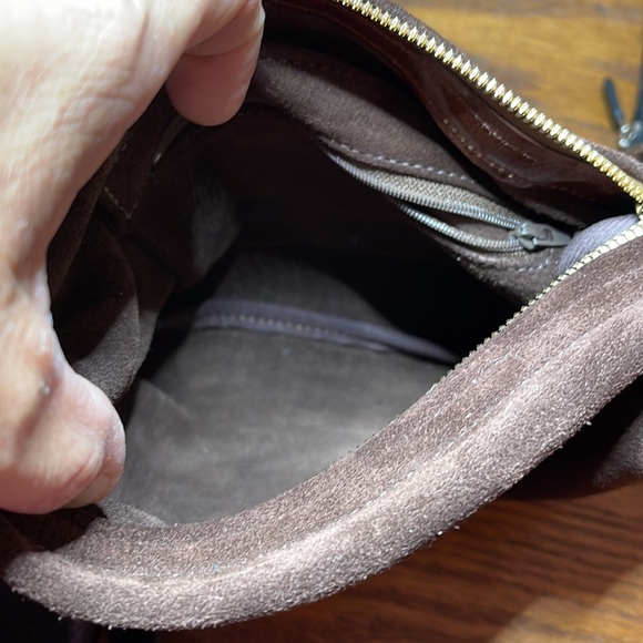 Dooney Bourke suede brown, shoulder bag - Picture 2 of 8